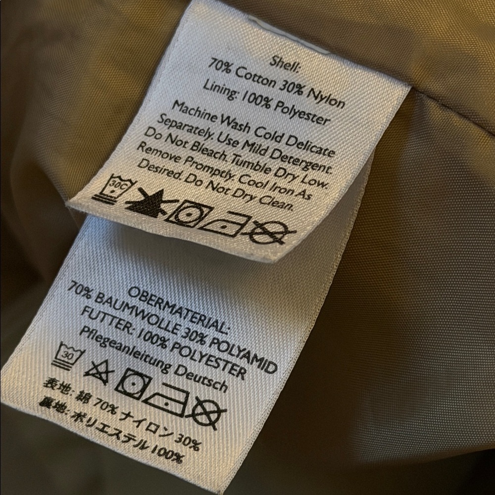 Eddie Bauer Trench Coat/Jacket Button Front Mid Length Classic Staple Neutral L - Picture 6 of 13